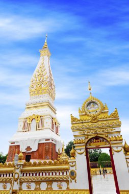 Nakhon Phanom, Tayland - Mayıs 2017: Tapınak, Phra ki Phanom Buda'nın meme kemik içeren Stupa, bölgedeki en önemli Theravada Budist yapı bulunan Nakhon Phanom Eyaleti, kuzeydoğu Tayland
