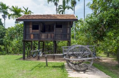 Nakhon Phanom, Tayland - Mayıs 2017: Ho Chi Minh'ın anma evin içinde pirinç ahır, Tay-Vietnam dostluk Köyü Baan Na Chok genç Ho Chi Minh yaşadığı sırasında ahşap guesthouse orta 1920 lerin sonunda için.
