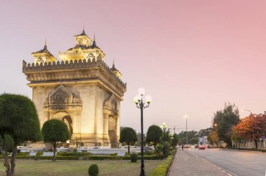 Patuxay veya Patuxai Zafer Anıtı, Vientiane, Laos sermaye city mimari Simgesel Yapı