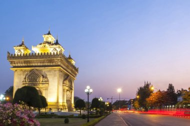 Patuxay veya Patuxai Zafer Anıtı, Vientiane, Laos sermaye city mimari Simgesel Yapı