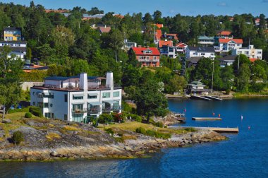 İsveçli Yerleşmeleri Baltık Denizi İsveç'in Stockholm takımadalar adacıkları üzerinde