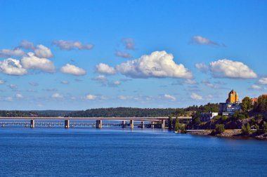 İki İsveçli adaları Stockholm adalar b bağlantı köprüsü