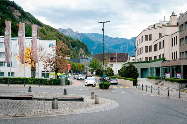 Vaduz Liechtenstein Octubre 2019 Vistas Urbanas Calle Centro Vaduz Capital — Foto de Stock