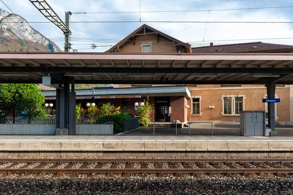 Sargans Schweiz Oktober 2019 Bahnhof Sargans Schweizer Kanton Gallen Der — Stockfoto