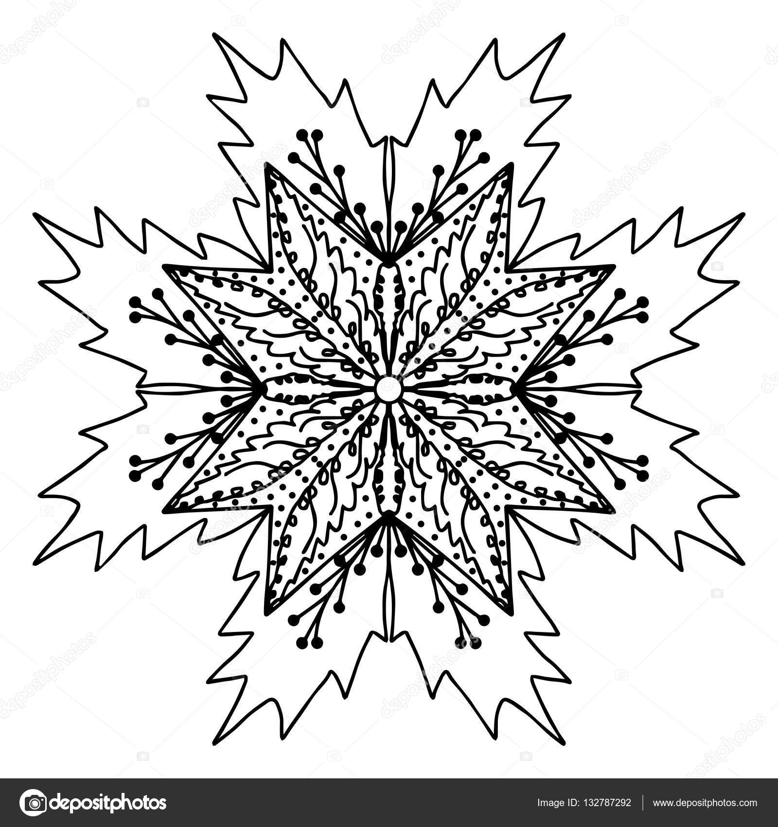 Mandala Kleurplaat Pagina Doodle Stockvector Origaz 132787292