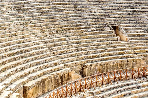 Anfiteatro antigo na antiga Hierápolis, Pamukkale, província de Denizli. Turquia — Fotografia de Stock