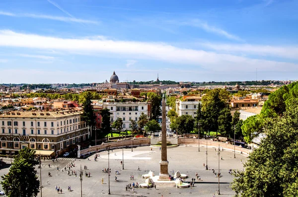 Θέα Της Piazza Del Poppolo Ρώμη Ιταλία — Φωτογραφία Αρχείου