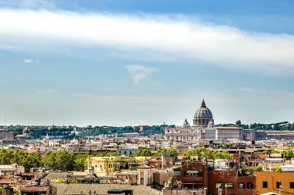 Вид Солнечный Город Базилику Святого Петра Рим Италия — стоковое фото