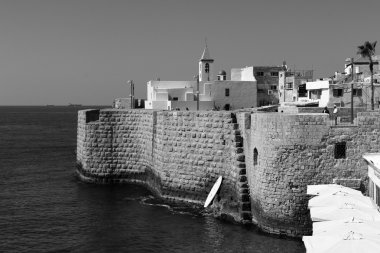 Acre eski kale deniz üzerinde 