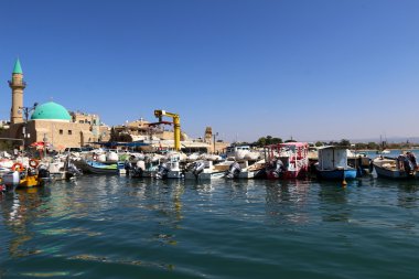 Acre eski kale deniz üzerinde 