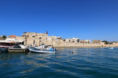 Acre eski kale deniz üzerinde 