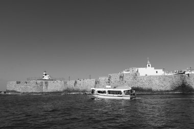 Acre eski kale deniz üzerinde 