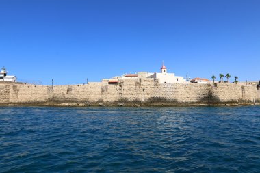 Acre eski kale deniz üzerinde 