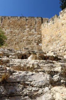 Antik Jerusalem yürümek 