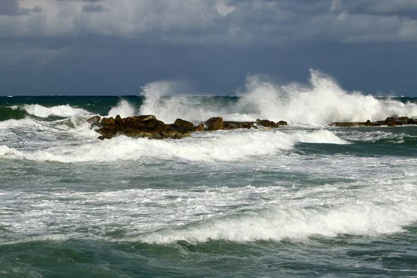 Uma tempestade no mar — Fotografia de Stock