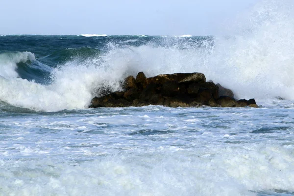 Uma tempestade no mar — Fotografia de Stock