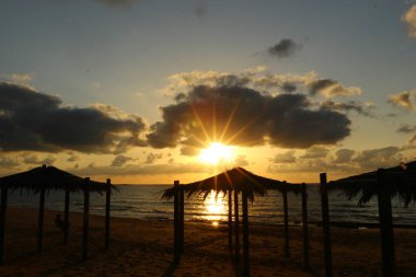 Günbatımında gökyüzünün renk 