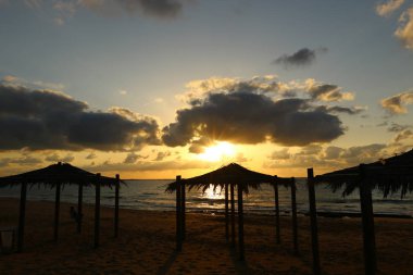 Günbatımında gökyüzünün renk 