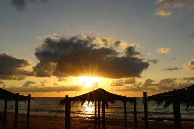 Günbatımında gökyüzünün renk 