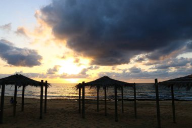 Günbatımında gökyüzünün renk 