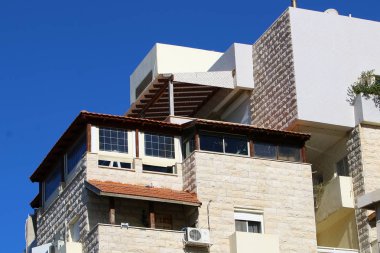 Antik Akko-denizde eski bir kale 