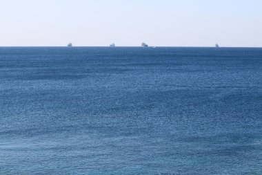 Antik Akko-denizde eski bir kale 