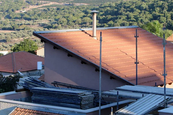 stock image roof - top construction of the building 