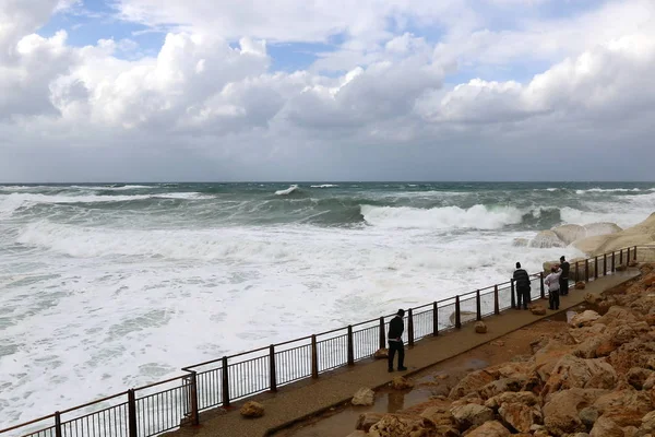 Tempestade no Mar Mediterrâneo — Fotografia de Stock