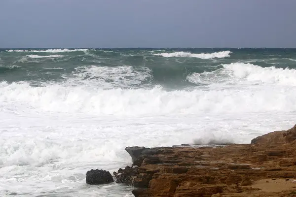 Tempête sur la mer Méditerranée — Photo