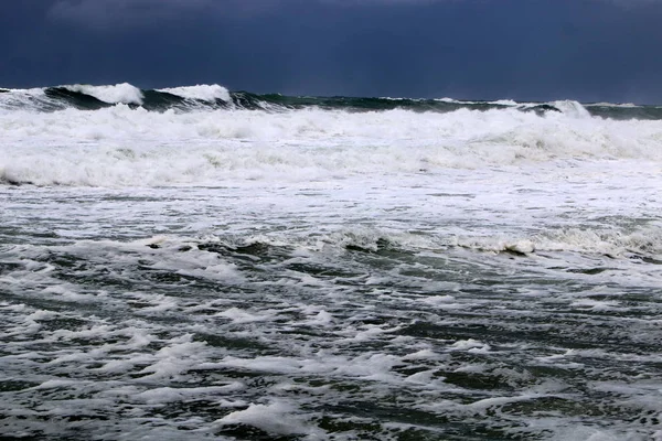 Tempesta sul Mar Mediterraneo — Foto Stock