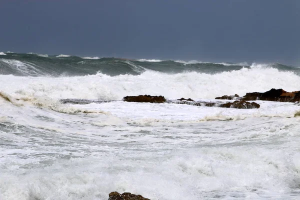 Storm on the Mediterranean Sea — Stock Photo, Image