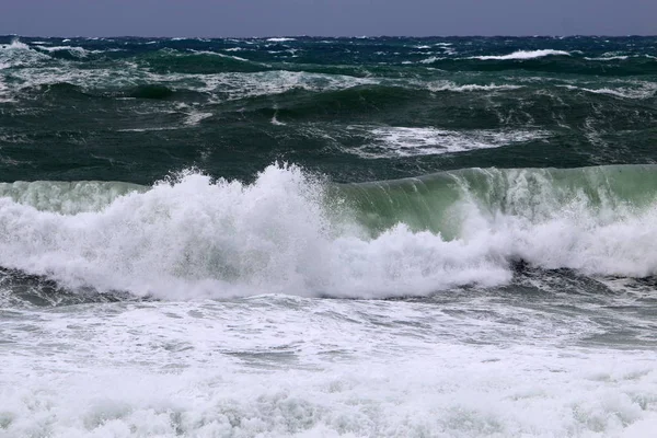 Furtună la Marea Mediterană — Fotografie, imagine de stoc