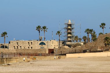 İsrail Akdeniz kıyısında yer alan Caesarea - antik kent,. 
