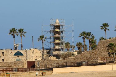 İsrail Akdeniz kıyısında yer alan Caesarea - antik kent,. 