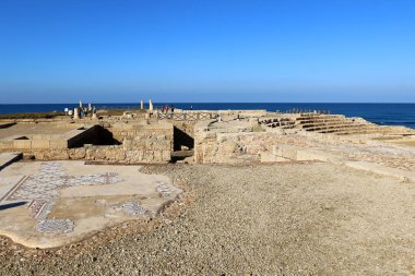 İsrail Akdeniz kıyısında yer alan Caesarea - antik kent,. 