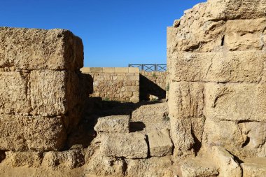 İsrail Akdeniz kıyısında yer alan Caesarea - antik kent,. 