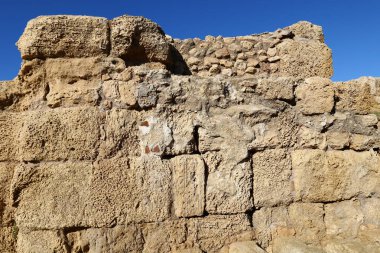 İsrail Akdeniz kıyısında yer alan Caesarea - antik kent,. 