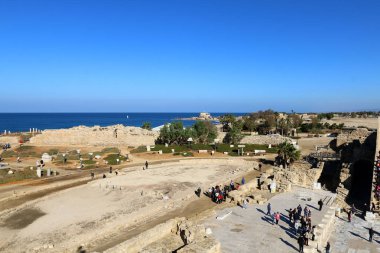 İsrail Akdeniz kıyısında yer alan Caesarea - antik kent,. 