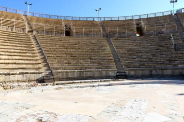 İsrail Akdeniz kıyısında yer alan Caesarea - antik kent,. 