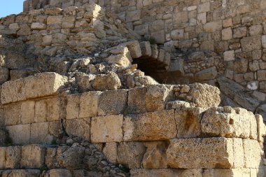 İsrail Akdeniz kıyısında yer alan Caesarea - antik kent,. 