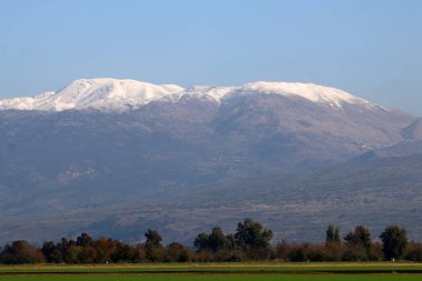 Mount Hermon üzerinde kar 