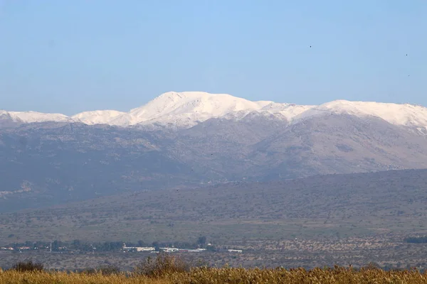 Snö på berget Hermon — Stockfoto