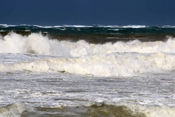 Tempesta sul Mar Mediterraneo — Foto Stock