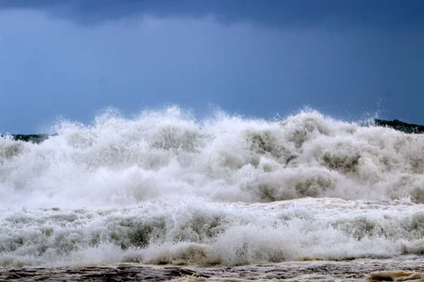 Tempestade no Mar Mediterrâneo — Fotografia de Stock