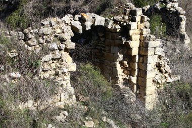 Eski sinagog Baram Milli Parkı'nda. 