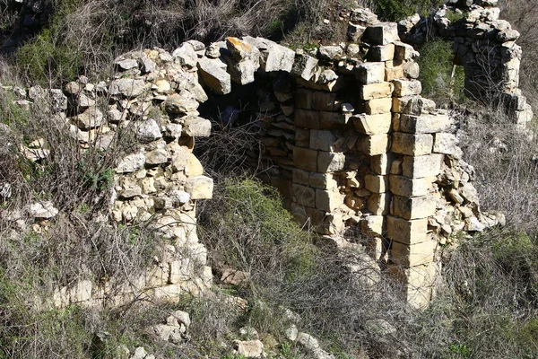 Eski sinagog Baram Milli Parkı'nda. 