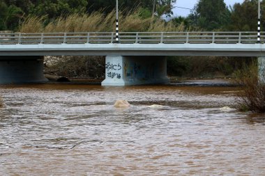 Köprü nehrin üzerinde 