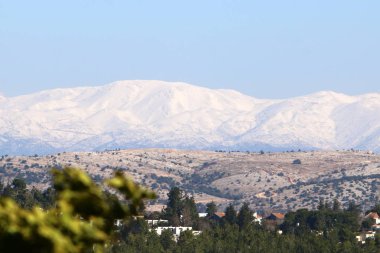 Mount Hermon üzerinde kar 