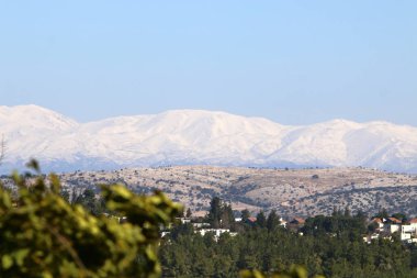 Mount Hermon üzerinde kar 