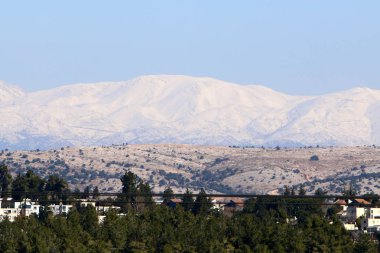 Mount Hermon üzerinde kar 